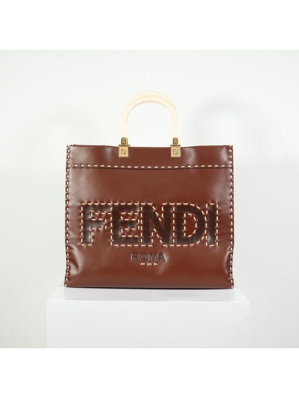 Fendi Tote Contrast Stitch Bag